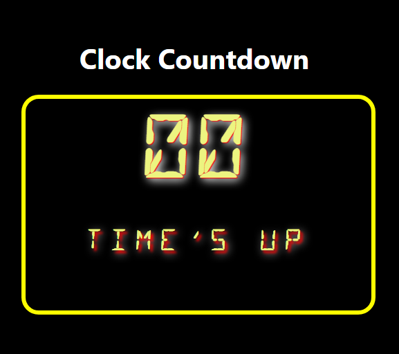 Clock Countdown Project screenshot